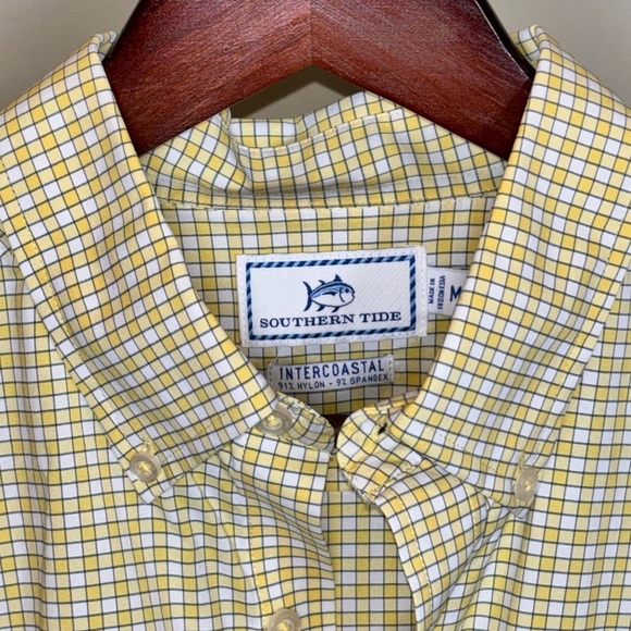 Southern Tide Yellow Checkered Shirt - Picture 4 of 6